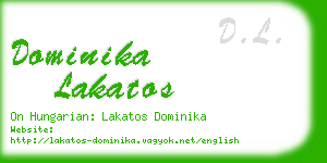 dominika lakatos business card